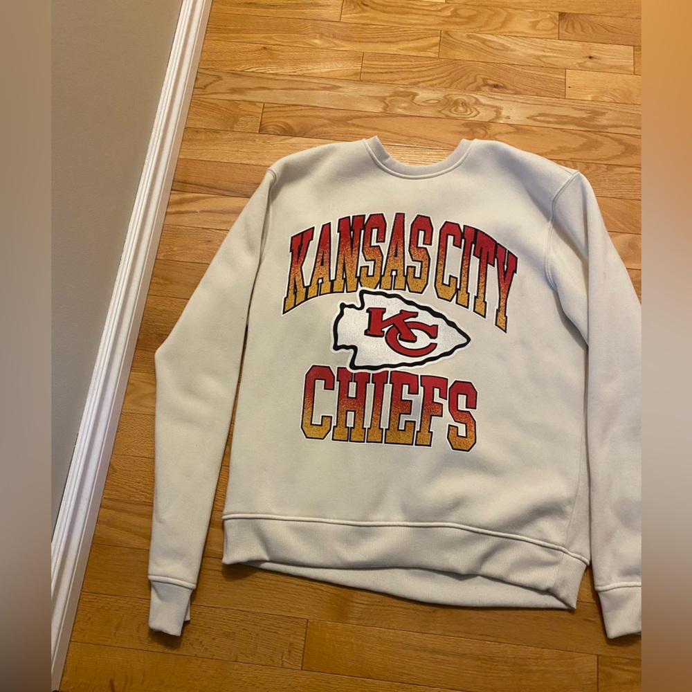 NFL Kansas City Chiefs White Crewneck Sweater